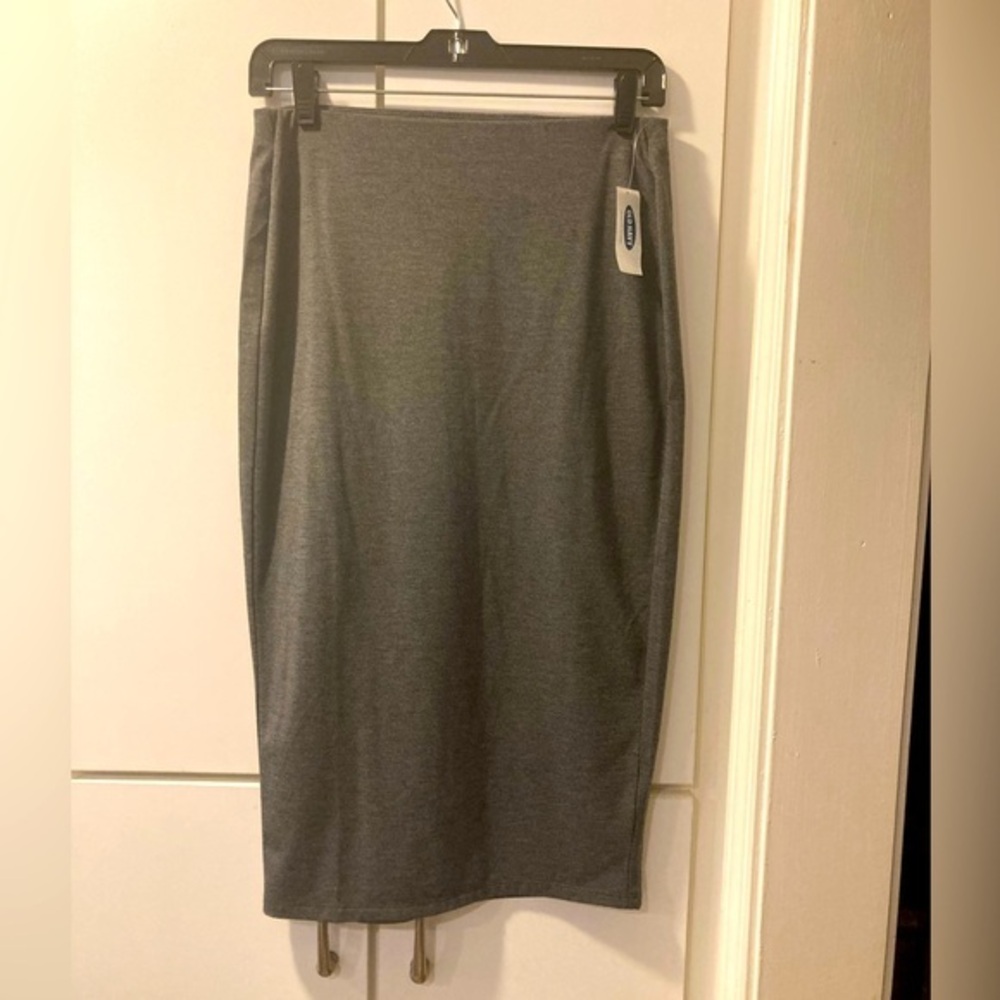 Old Navy Straight Knit Skirt Gray Small Petite NWT